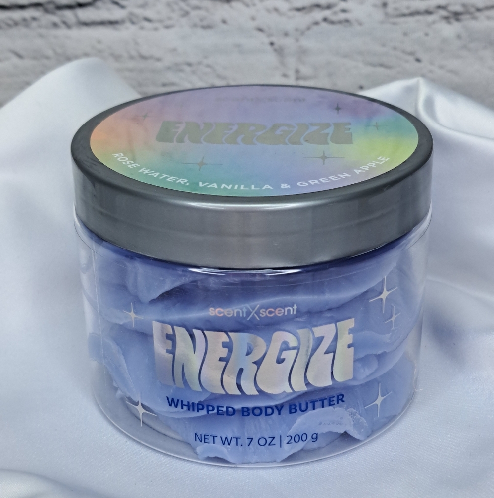 scentXscent 'ENERGIZE' Whipped Body Butter - Blue and Silver